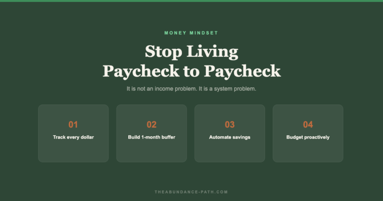 How to stop living paycheck to paycheck