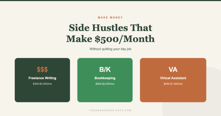 Side hustles that make $500 a month