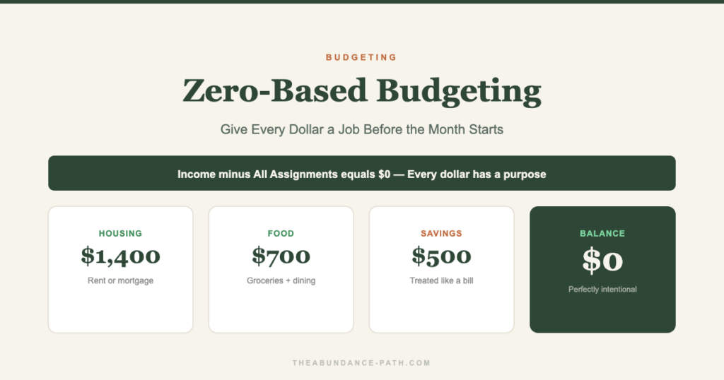 Zero-based budgeting: give every dollar a job